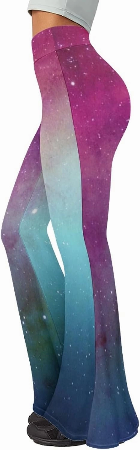 Forchrinse Music Piano Flared Pants for Women Wide Leg Pants Stretchy Yoga Leggings Bootcut Causal Pazallo Pants,XS-2XL