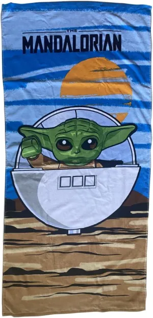 Franco Lego Star Wars The Child Mandalorian Super Soft Cotton Bath/Pool/Beach Towel, 58 in x 28 in