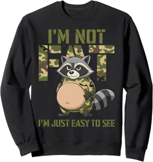 Funny Raccoon Chubby Animal Humor Cozy Lazy Sweatshirt