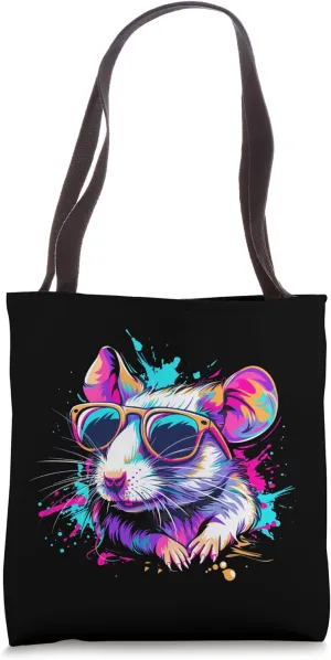 Funny Retro Vintage 80s Pet Rat Lover Tote Bag