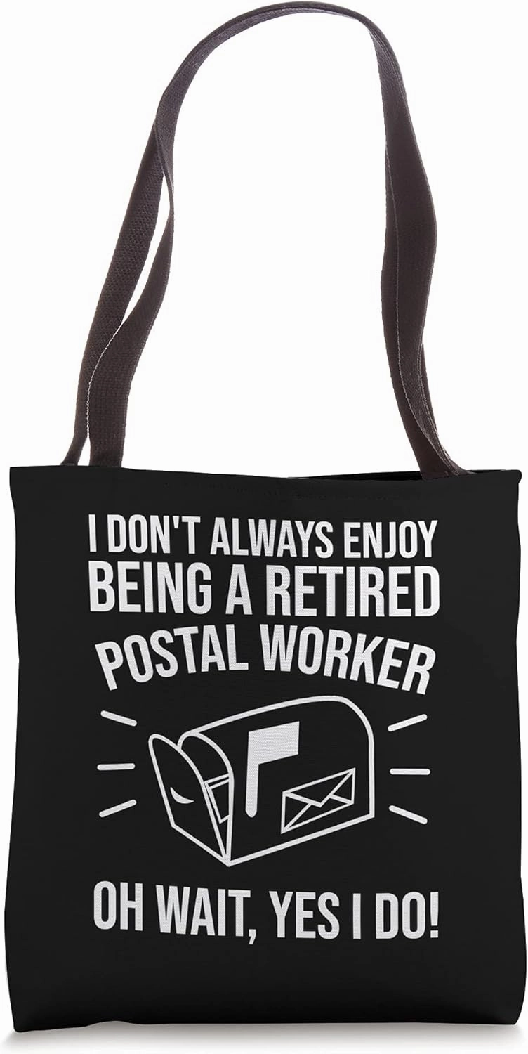 Funny Postal Worker Retirement Gift | Cute Retired Courier Tote Bag