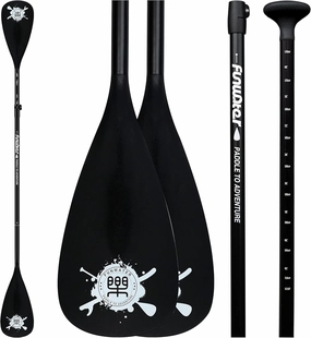 FunWater SUP Paddles - Adjustable Stand Up Paddle 3 Piece Floating Alloy Portable Paddle Board Paddles - Lightweight & Floating oars - Durable and Packable - Efficient Padding