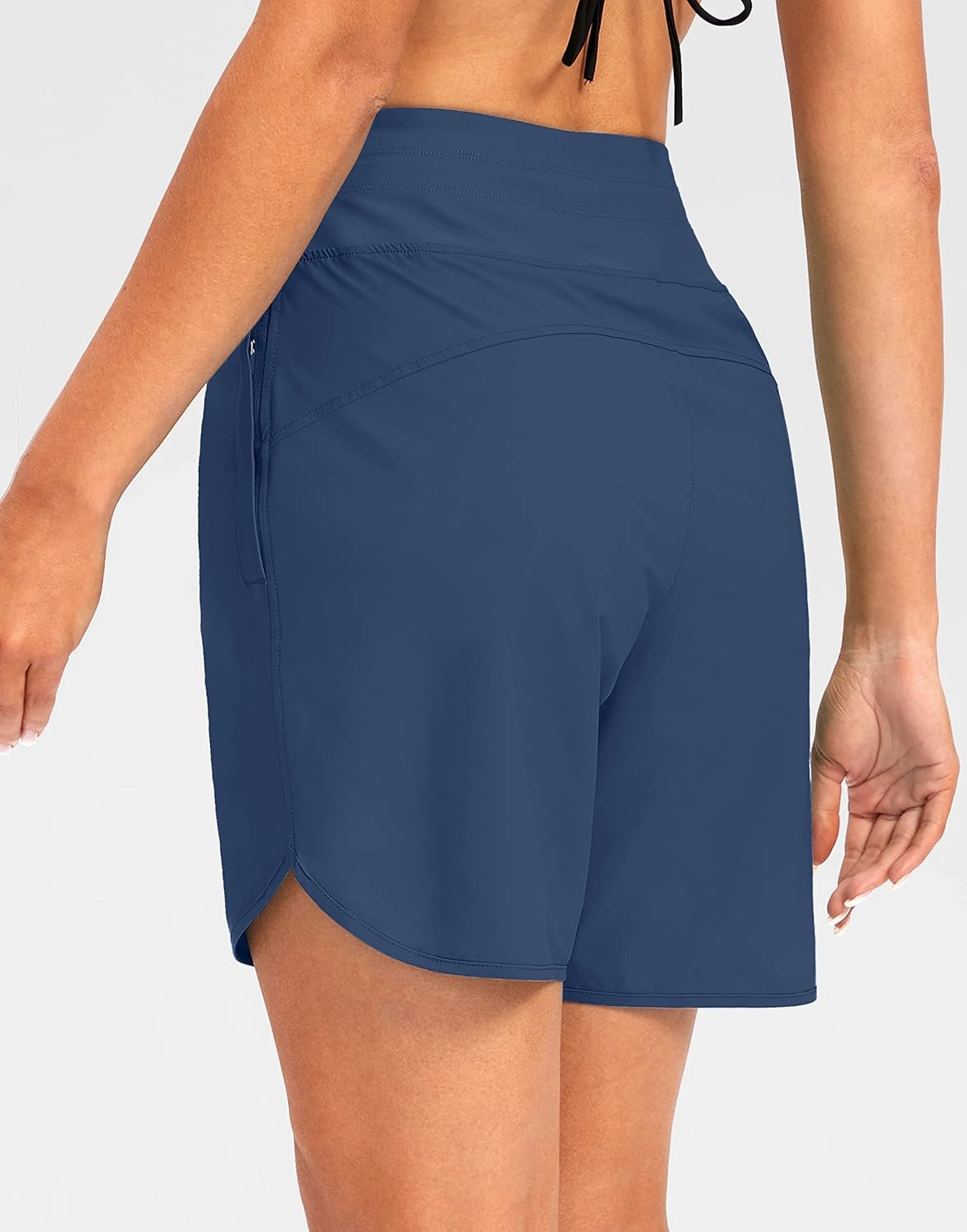 G Gradual Women's 7" Quick Dry High Waisted Swim Board Shorts with Zipper Pockets UPF 50  Beach Shorts for Women with Liner