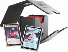 Gamegenic Star Wars Unlimited Twin Suns DECK POD - Premium Deck Box with UV-Protected Card Cases, Holds 100 Double-Sleeved Cards, Designed for the Star Wars Unlimited TCG, Black Color, Made