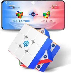 GAN 356 i Carry 2, Magnetic Smart Cube 3x3, Smart Phone Connected Speedcube Smartcube, Intelligent Timer Tracking Movements Steps with App Online Competition, Battery Replaceable Frosted Version
