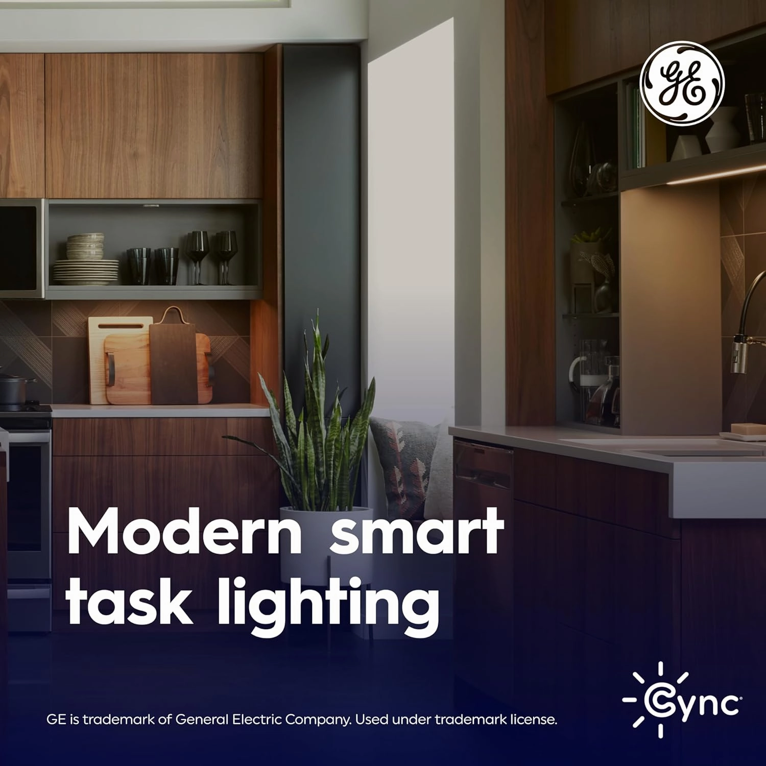 GE Cync Reveal HD  Smart Undercabinet Light Fixture, Color Changing, 12-in Bar