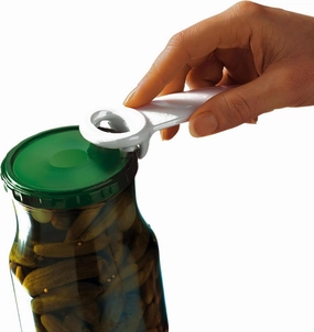 Gefu Jar Opener, Black, Silver, 13.9 x 4.9 x 2.7 cm