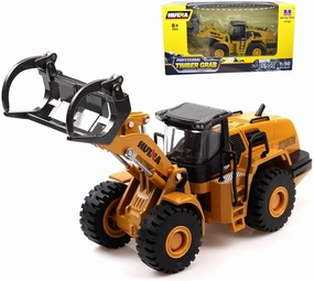 Gemini&Genius Construction Vehicle Toys Timber Grab Truck Heavy Metal 1/50 Scale Wooden/Building Materials Grab Vehicle, Feller Buncher Alloy Model Toy, Gift, Collection and Decoration for Kids