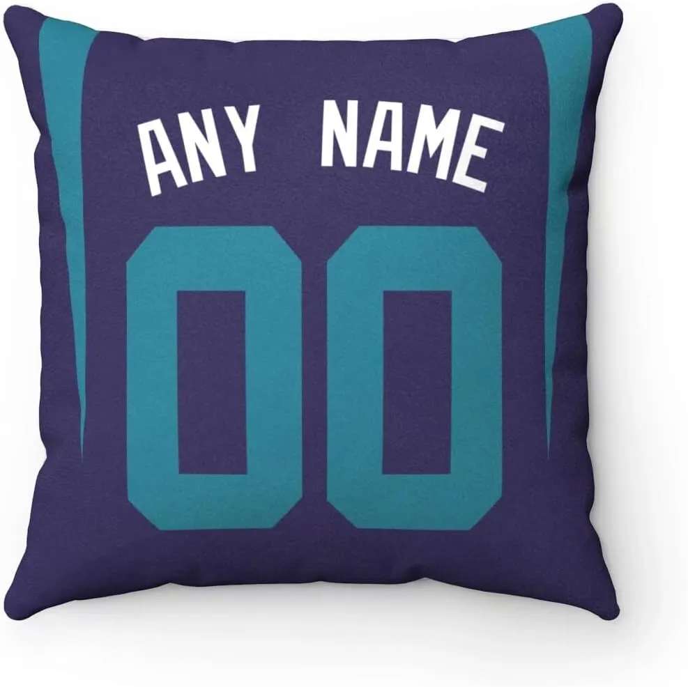 Generic Charlotte Pillow Throw pillow Customized Any Name & Number Gifts for Men Women Youth, 1 Pack