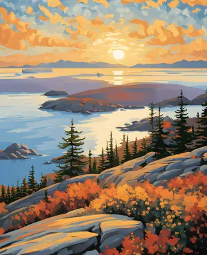 Generic USA Great Places (108) - Acadia National Park - Van-Go Paint-by-Number Kit 40x50cm no Frame