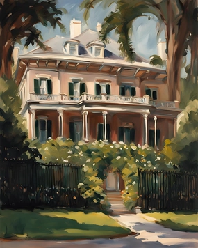 Generic New Orleans Collection (7) - Garden District Mansion - Van-Go Paint-by-Number Kit 40x50cm no Frame