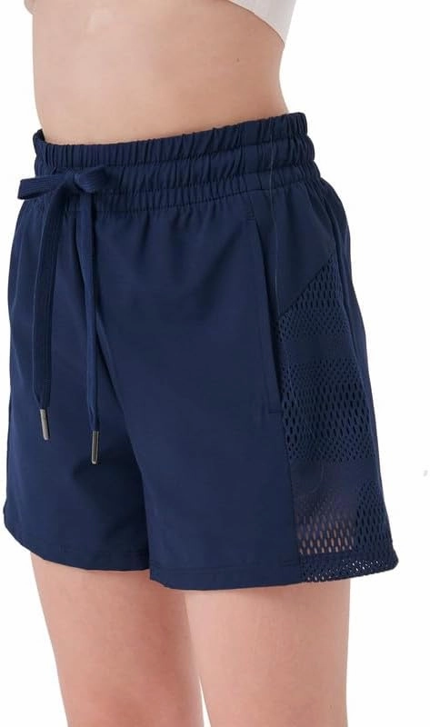 Girls Athletic Shorts with Spandex Liner Quick Dry Running Fitness Shorts for Kids Teen Active Sports Track