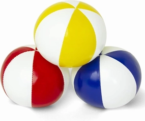 GloFX Juggling Balls [Pack of 3] for Beginners to Advanced Jugglers - No Bounce Design - Durable Weighted Juggle Ball Kit - 2 Layer Construction - Soft and Easy Juggling Kit - Mixed Colors