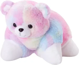 Glow Guards 15" Rainbow Teddy Bear Stuffed Animal Colorful Cute Soft Plush Toy Pillow Sofa Decors Christmas Children's Day Birthday Gifts for Toddlers Kids Boys and Girls