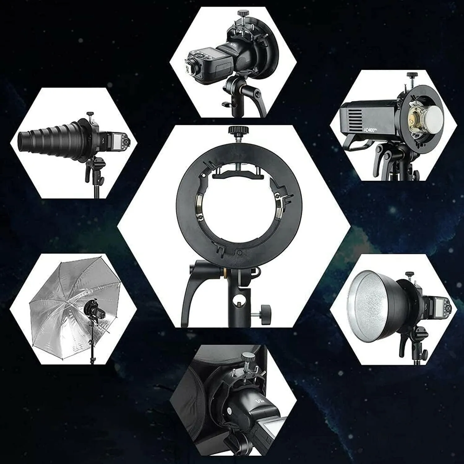 Godox AD200 Pro AD200Pro with Godox S2 Flash Speedlite S-Type Bracket and 24"x24" 60cmx60cm Softbox for Canon Sony Nikon Fujifilm Fuji Olympus Camera,500 Full Power Flashes,0.01-1.8s Recycling Time