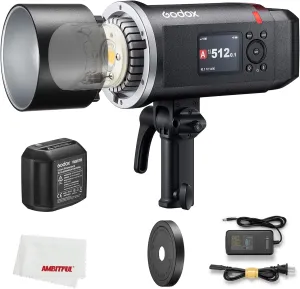 Godox AD600 BM II AD600BM II 600Ws Outdoor Flash,2.4G Wireless X System,TTL GN87 HSS 1/8000s,40W 4800K±300K Modeling Light,0.01s~0.9s Recycle Time,1/1 to 1/512 10 Power Steps (AD600BM Update)