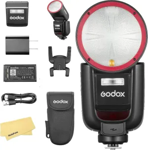 Godox V1 Pro S V1Pro S USA Version Camera Flash for Sony Camera Flash Speedlite Speedlight,76Ws 2.4G TTL 1/8000 HSS,500 Full Power Flashes,1.3s Recycle Time,2980mAh Li-ion Battery,LED Modeling Lamp