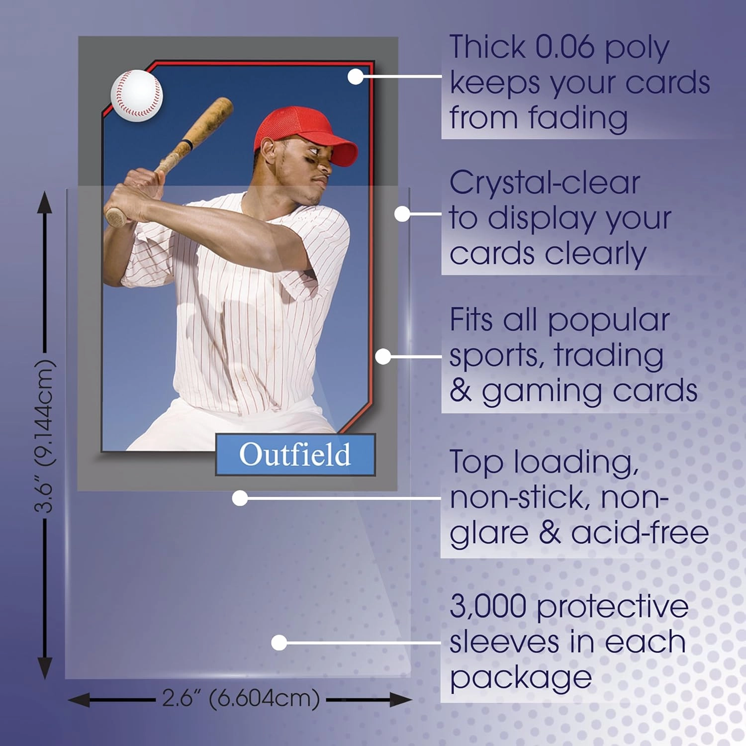 GOLD SEAL 3,000 Pcs Soft Trading Card Sleeves, Top Loading Clear Pockets for 2.5" x 3.5" Cards, Archival Safe, Premium Thickness 0.6mm Non-PVC Material (30 Packs of 100 Sleeves)