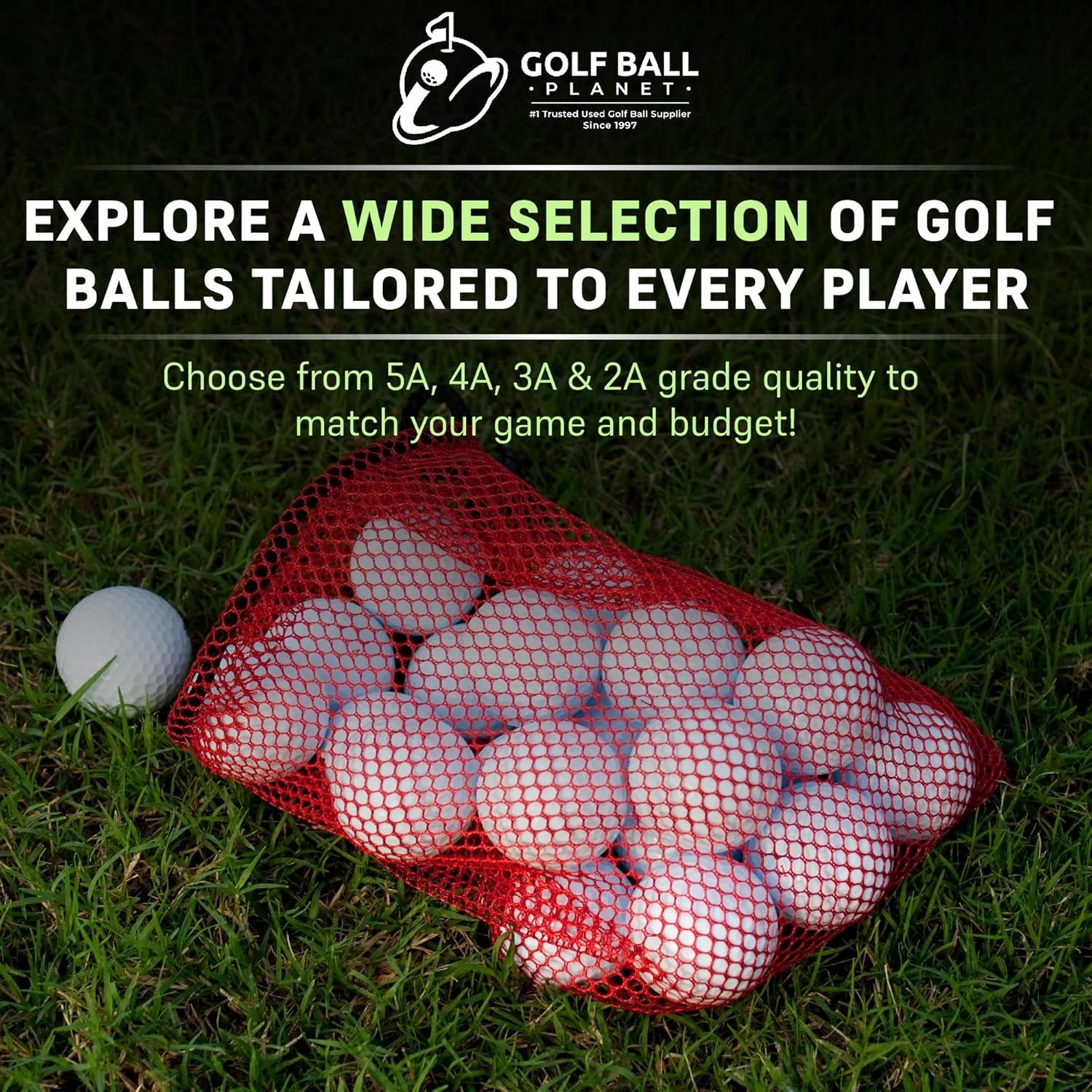 Golf Ball Planet Pro V1x 2023 3A/Good Recycled Used Golf Balls