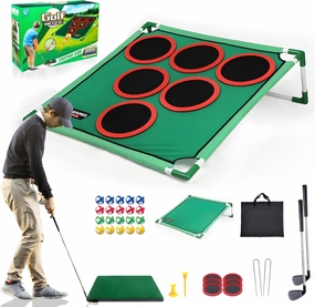 Golf Game Play Set - Golf Yard Games for Adults & Golfers, Includes 2 Golf Clubs, 20 Golf Balls, Putting Mat & Case - Easy Assembly, Home Golf Target Games Backyard Games for Adults Outdoor & Indoor