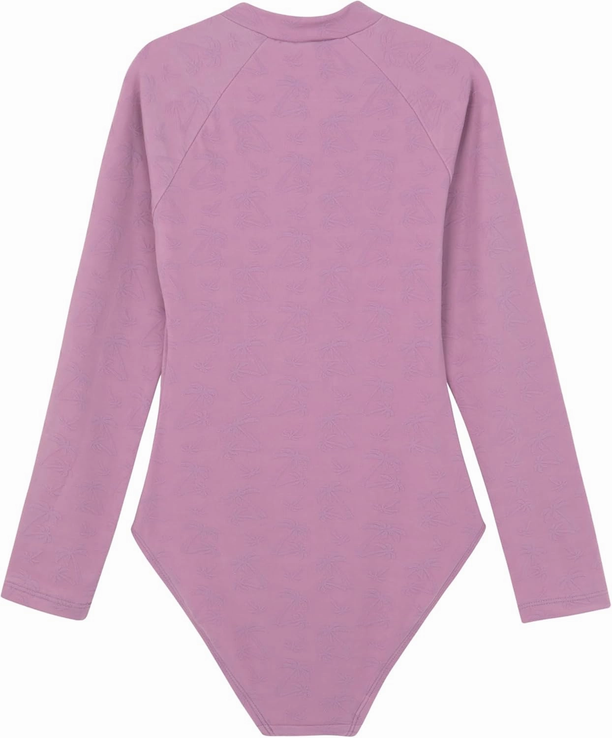 Gottex Kids Textured Long Sleeve Zip Front One Piece Chlorine Fade Resistant and Built-in UPF UV 50  Protection