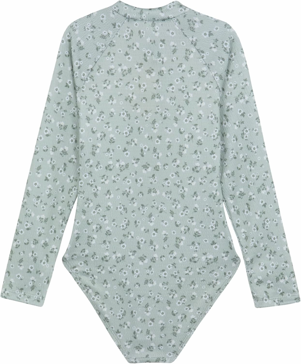 Gottex Kids Textured Long Sleeve Zip Front One Piece Swimsuit Chlorine Fade Resistant and Built-in UPF UV 50  Protection