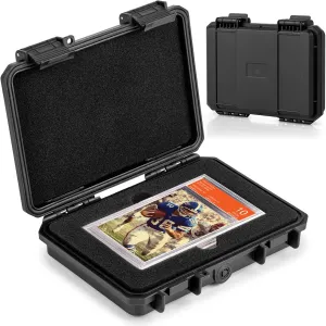 Graded Card Storage Box Case, Sports Trading Card Box - Cards Slab Case Fits PSA MTG CSG BGS SGC Top Loaders Magnetic Card Holder, Waterproof Carrying (Mini)