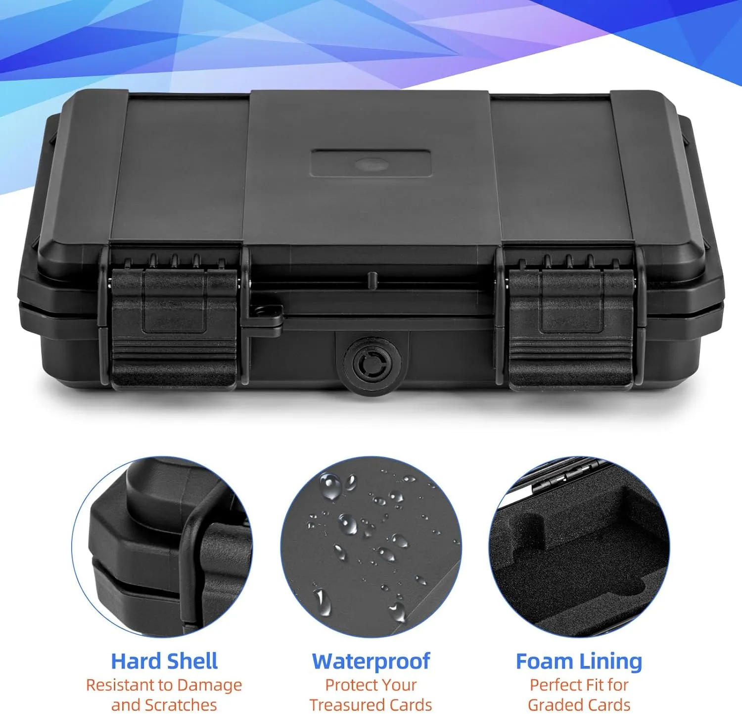 Graded Card Storage Box Case, Sports Trading Card Box - Cards Slab Case Fits PSA MTG CSG BGS SGC Top Loaders Magnetic Card Holder, Waterproof Carrying (Mini)