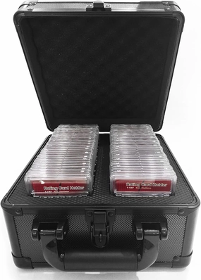 Graded Card Storage Box, PSA Storage Case Compatible with 56 Card Slabs, Toploaders Storage Case, Trading Card Box for Game, SportsCards, Top Loaders, One Touch