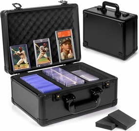 Graded Card Storage Box, Top Loader Trading Card Case for PSA BGS Graded Cards, Sports Slab Hard Card Case Holder for Sports Card/Game Cards/Top Loaders/One Touch - 3 Row