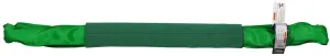 Green Eye and Eye 6 Foot Polyester Round Sling | 5,300 lb. Vertical Capacity | 4,200 lb. Choker | 10,600 lb. Basket | 1-3/4" Relaxed Width | Hanes Supply (HSI) Heavy Duty Sling