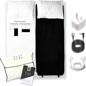 Grounding Mat for Bed, Natural Sleep Solution, Conductive Mattress Cover, Safety Adapter, 2 Cords, Premium Packaging, 2-Year Warranty by Dream Roam Grounding, Twin: 27"x73"