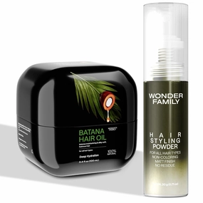 Growth & Styling for Women – Raw Batana Oil Paste for Hair Growth – Hair Styling Powder for Women with Texturizer, Volumizer Effects – Professional Barber Accessories – Essential Hair Care Tools
