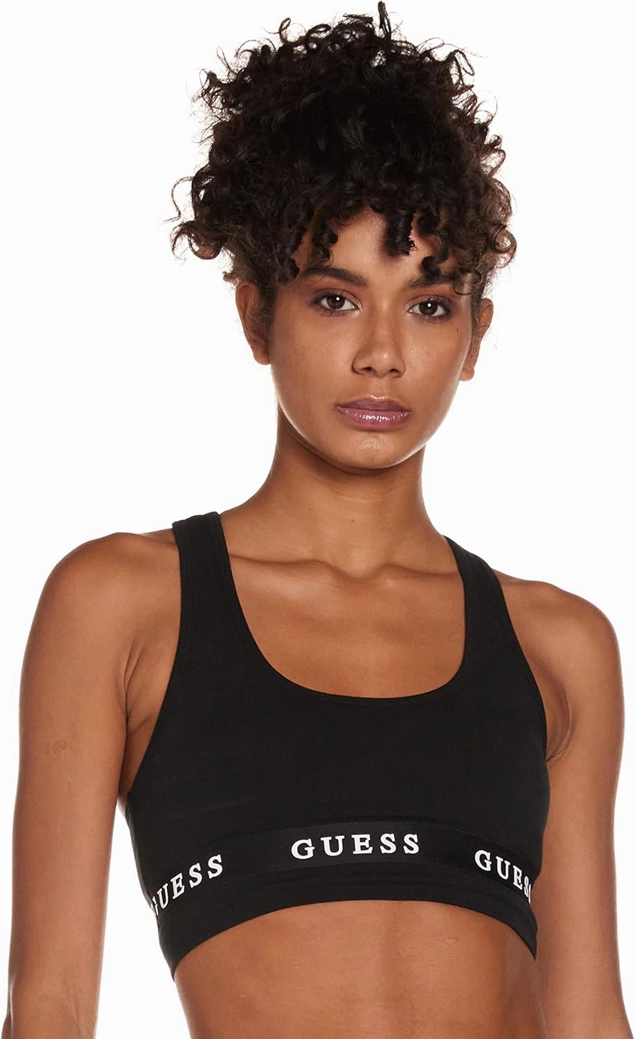 GUESS Women's Active Stretch Jersey Sports Bra