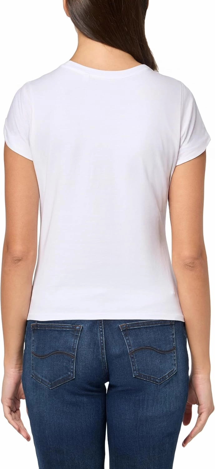 GUESS Women's Eco Short Sleeve Crystal Tiger R5 Tee
