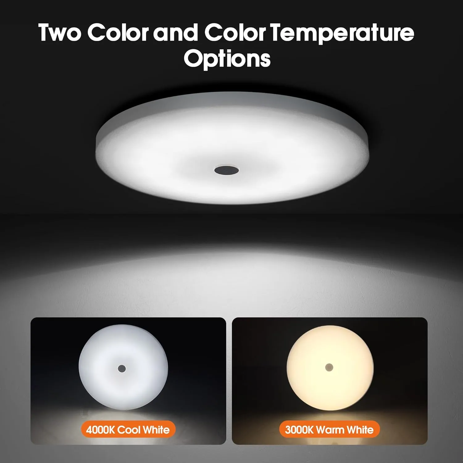 GZV RV Interior Lights, RV LED Ceiling Puck Light, 4 Pack 4.5 Inch 12V, RV Boat Interior Lighting, Dimmable Light for Camper Travel Trailer Motorhome(3000K with Warm White Light)