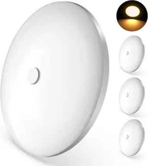 GZV RV Interior Lights, RV LED Ceiling Puck Light, 4 Pack 4.5 Inch 12V, RV Boat Interior Lighting, Dimmable Light for Camper Travel Trailer Motorhome(3000K with Warm White Light)