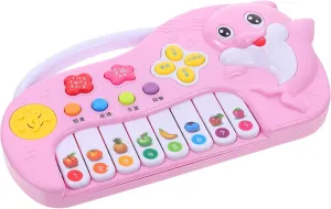 HANABASS Multifunctional Dolphin Electronic Piano Educational Musical Plaything for Interactive Sound Light Features Great Learning Music
