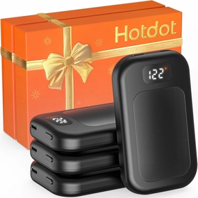 Hand Warmers Rechargeable, 6400mAh Electric Hand Warmers, AI Smart Chips 20Hrs Long Safe Heat, Portable Pocket Heater, Outdoor Camping Hunting Golf Accessories