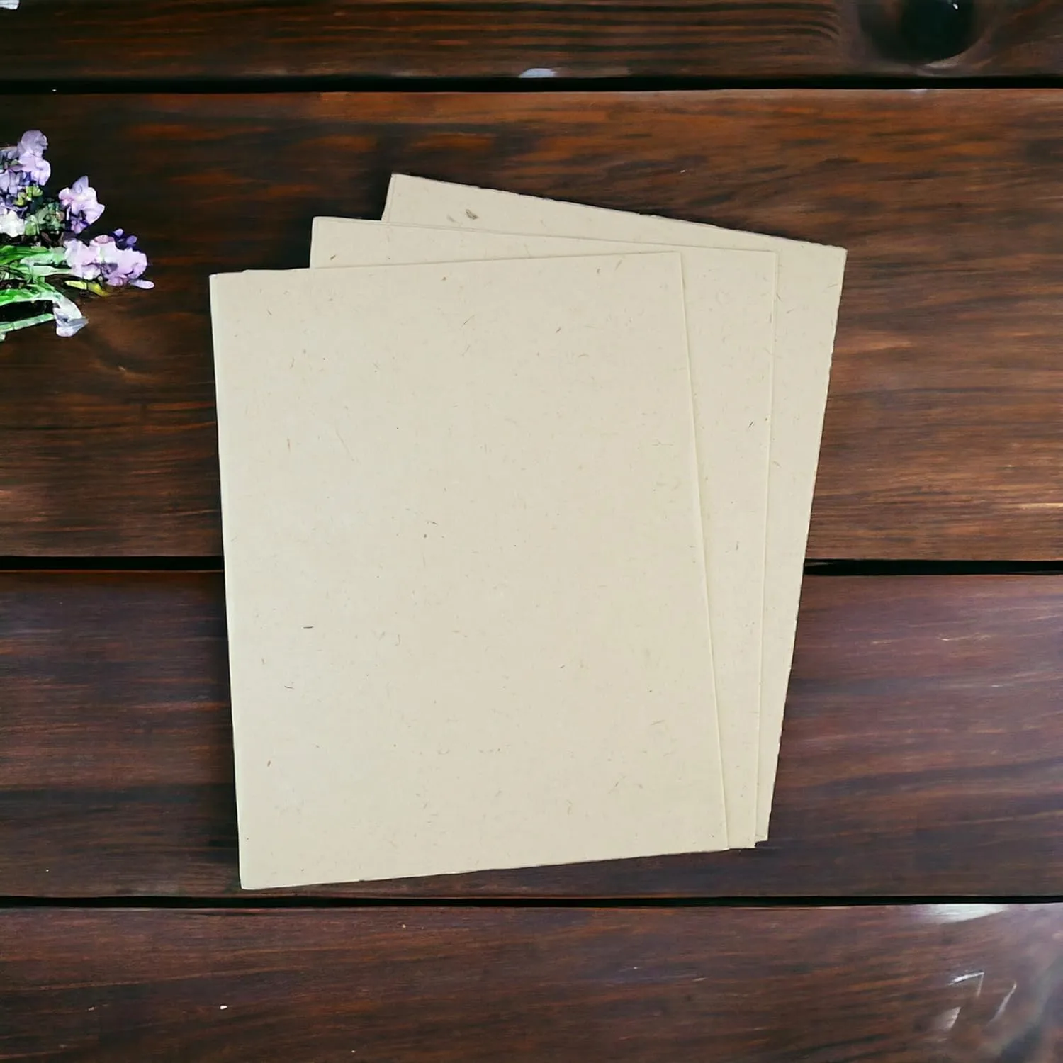 Handmade Lokta Vintage 8.5x11" Printer Paper for Laser and Inkjet Printing (100 Sheets, Natural)