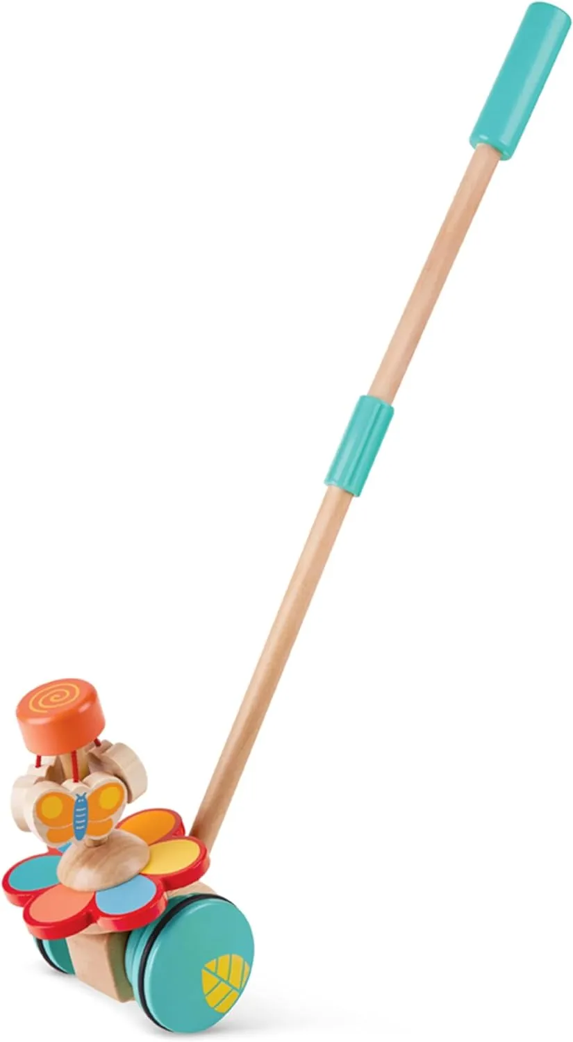 Hape Dancing Butterflies Push and Pull Toy, Assorted Colors, 12  Months, L: 4, W: 6.9, H: 22.2 inch