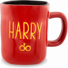Harry Potter Wax Resist Ceramic Pottery Mug | Large Coffee Cup For Tea, Espresso, Cocoa | Holds 25 Ounces