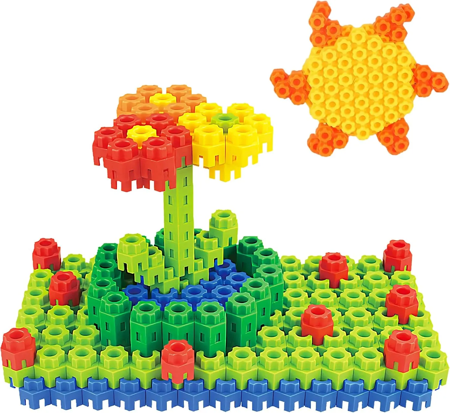 Hexagonal Building Blocks 160 Piece, STEM Toys Building Sets Kids Building Toys for 5  Year Old Boys Girls, Educational Kids Toys Connecting Toys Preschool Classroom Must Haves Birthday Gifts