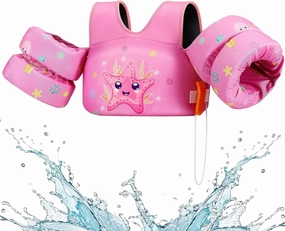HeySplash Swim Vest for Kids, Toddler Pool Floaties Fit 20-50/70 Lbs, Children Swimming Vest with Adjustable Strap, Swim Jacket Water Wing Arm Float, Puddle Sea Beach Boat Jumper Boy Girl Baby