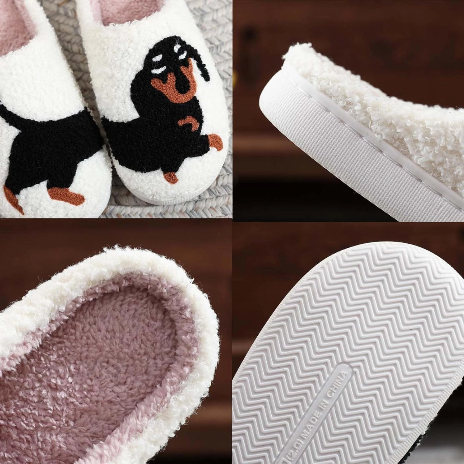 Highland Cow Slippers for Women Plush Scottish Highland Cow Animal Slippers Warm Non Slip Home Indoor Slippers