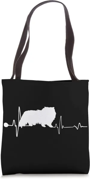 Himalayan Cat Heartbeat Funny Kitten For Cats Lovers Tote Bag