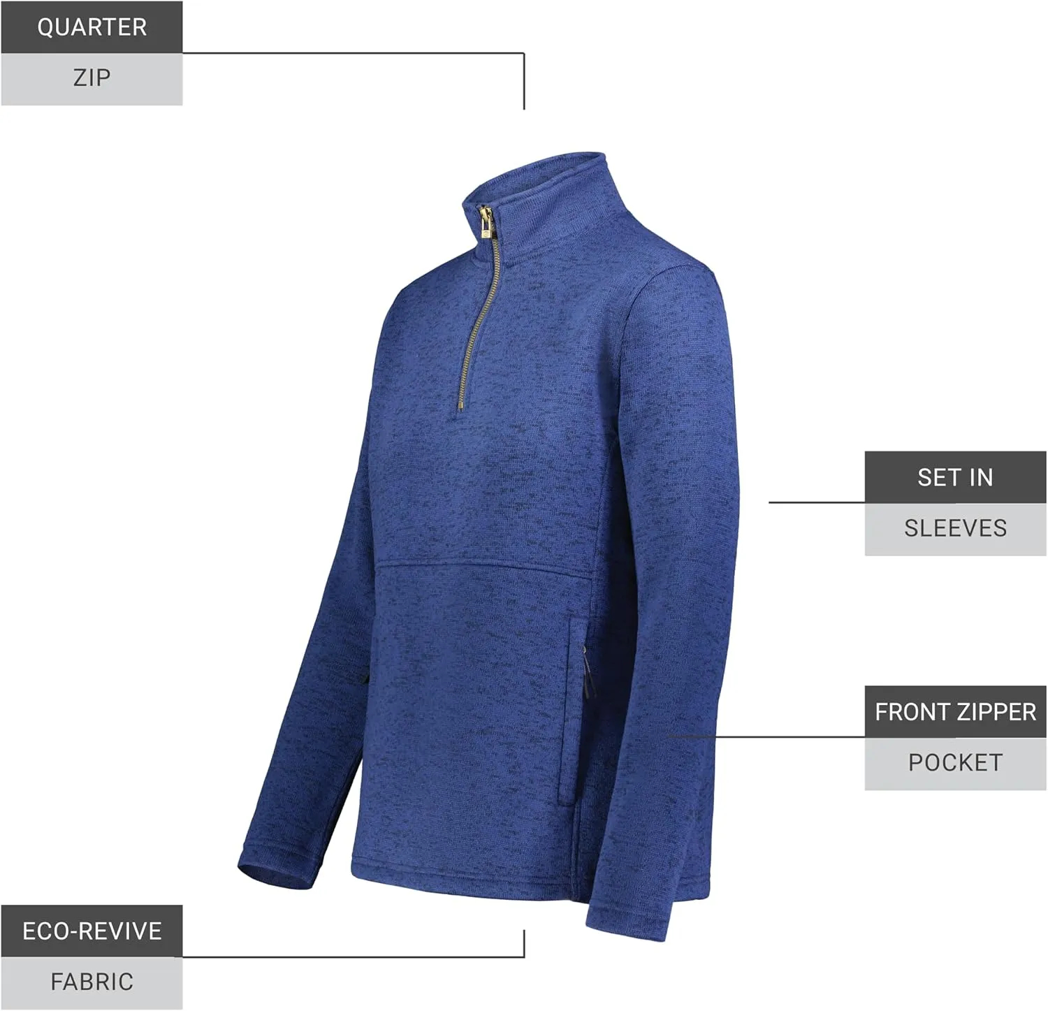 Holloway Women's Alpine Sweater Fleece 1/4 Zip Pullover