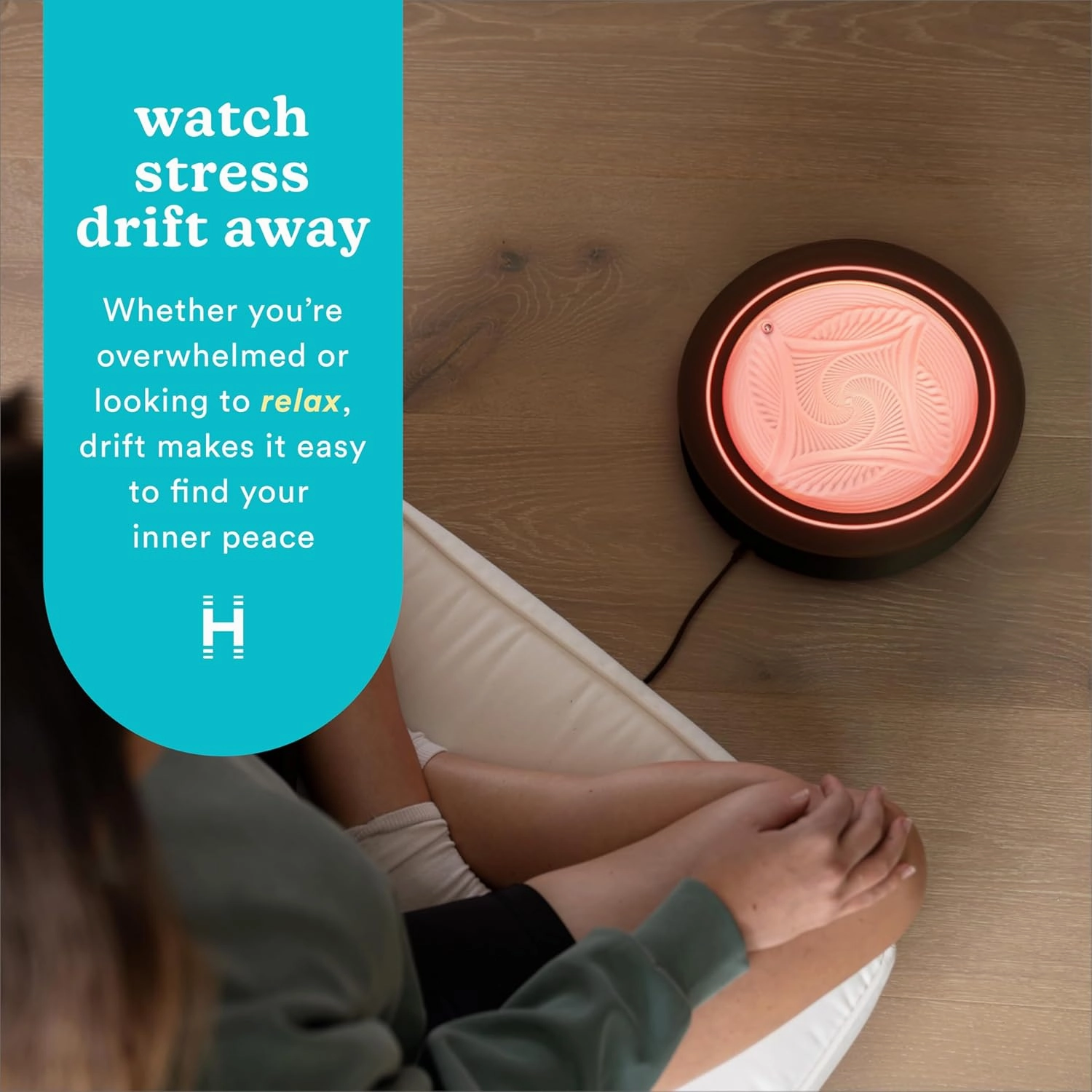 Homedics 11” Drift Sandscape, Compact Size, Zen Garden, Meditation Accessories, Decorative Sandscape, Smart LED Lighting, Wi-Fi Enabled (Black)