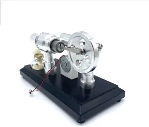 Hot Air Sterling Engine Kit for Adults,Hot Air Stirling Engine Motor Model Educational Toy,Electricity Power Generator Engine,Desktop Educational Physics Experiment Kit