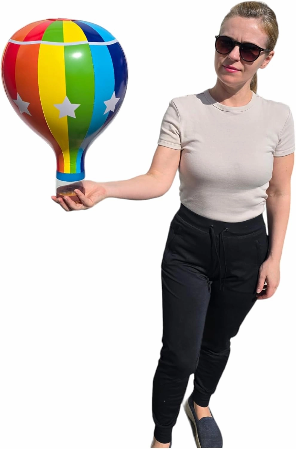 Hot Air Balloons (18") 3 Styles Multicolor Inflatable Balloons, Great Kids Party Favor, Fun Colors, Theme Party, Gift (3 Designs, 6 Pack)